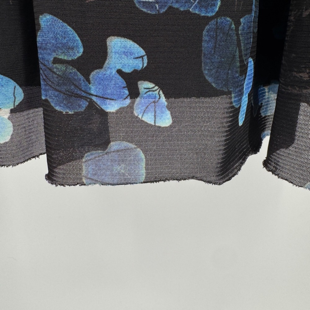 Desigual Black Abstract Graphic Print Mesh Overlay Womens Medium Belt Grunge - Picture 10 of 11